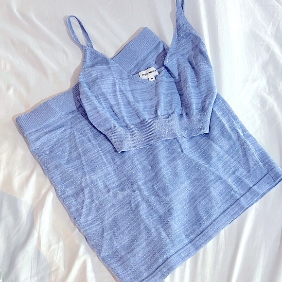 Super down 2 piece sparkly blue set | like new - Picture 6 of 6